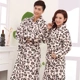 Mùa thu và mùa đông dày san hô áo choàng lông cừu áo choàng flannel đồ ngủ nam và nữ cặp vợ chồng tăng áo choàng dài dịch vụ nhà áo ngủ Night Robe