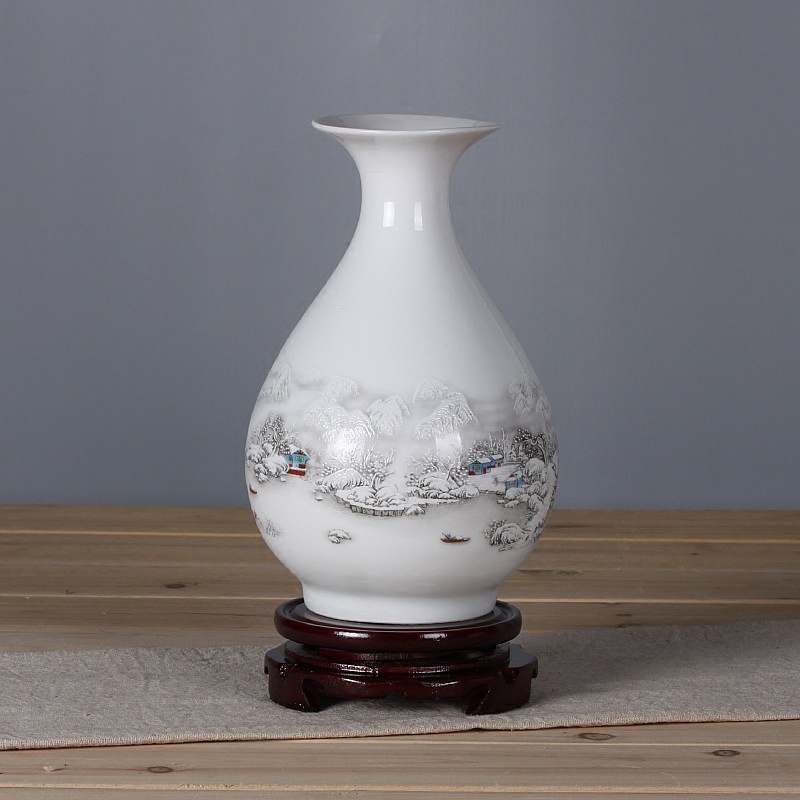 The Vase of jingdezhen ceramics flower arrangement, household act the role ofing is tasted furnishing articles sitting room decorations