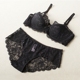 Châu Âu và Mỹ Nửa Cup Sexy Lace Thin Mold Cup Bra Ba ngực xám Rượu vang đỏ Kích thước lớn Đồ lót Quần lót Đặt quần lót nữ đẹp Bộ đồ lót