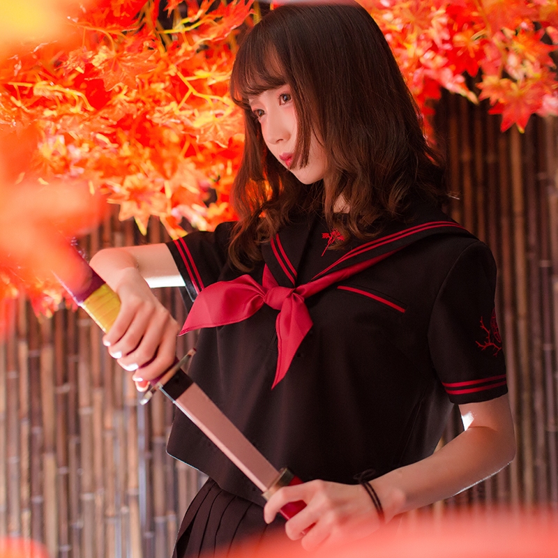 【梗豆物语】kyouko独家原创恶之魇 暗黑系正统水手服JK制服夏服