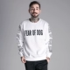 Hàn Quốc oversize cổ tròn BF gió in hip hop đường phố Mỹ giản dị áo hoodie trùm đầu nam và nữ