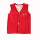 Mẫu áo bé trai nhung mùa thu và mùa đông Cô gái màu đỏ vàng xanh bên trong áo vest 2 trẻ em 3 bé 4 ấm 5 áo vest vai 7 tuổi 6