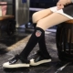 Mùa xuân và mùa thu Phụ nữ ga châu Âu Cotton dài vớ phù hiệu của phụ nữ trong ống cotton Giày chân
