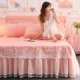 công chúa Hàn Quốc ren bedspread giường váy một mảnh cô gái flounced doanh nghiệp giường ren giường bìa trượt nệm bìa - Váy Petti