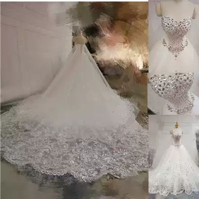 2021 New slim body luxury big tailed bridal wedding dress waist slim bride out ceremony main wedding dress