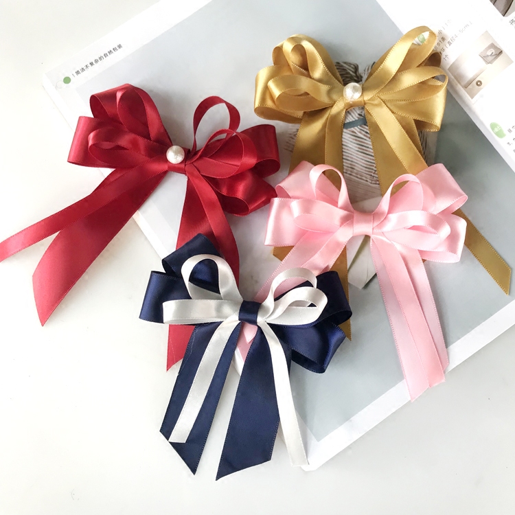 Double Layer Ribbon Bow Gift Accessories Two Tone Ribbon Bow Wedding Invitation Satin Ornament