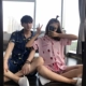 Banana Strawberry Pyjama Cặp đôi Ice Silk Nữ Mùa hè Tay áo ngắn ngọt ngào Nhật Bản Dễ thương Kích thước lớn Dịch vụ tại nhà Đàn ông đồ bộ mặc nhà Cặp đôi