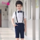 Trẻ em của hoa cô gái ăn mặc sàn catwalk máy chủ boy hiệu suất đàn piano điệp khúc bib boy hiển thị phù hợp với mùa hè Váy trẻ em