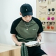 BDCT Mỹ thường thêu thư ngắn tay nam mùa hè đường phố vòng cổ lỏng lẻo tương phản màu sắc áo thun nam thủy triều áo phông nam Áo phông ngắn