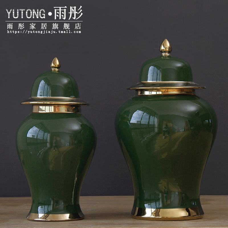 Booking with jingdezhen ceramic pot of Chinese color glaze vase mesa home furnishing articles storage tank sitting room adornment