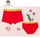 Màu đỏ kết hôn cặp vợ chồng đồ lót phim hoạt hình năm sinh modal cotton thấp eo nam boxer nữ tam giác kích thước lớn phù hợp với đồ lót triumph Cặp đôi