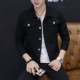 Áo khoác denim mùa thu nam màu đen phiên bản Hàn Quốc của thanh niên tự canh xuân và áo khoác mùa thu thủy triều nam áo khoác ngoài nam mùa thu đông áo khoác da nam hàng hiệu Áo khoác