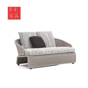 Thiết kế nội thất Bắc Âu sáng tạo ngoài trời ban công phòng khách sofa đôi mây hiện đại tối giản sofa sắt rèn