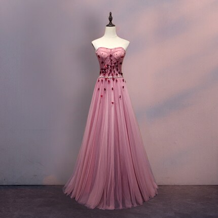 晚礼服裙女2018新款宴会高贵性感抹胸显瘦敬酒服新娘长款优雅修身-tmall.com天猫