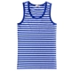 Mùa hè cotton sọc trắng xanh vest nam trẻ trung cộng với phân bón XL vòng cổ áo sơ mi hải quân Slim vest mồ hôi giản dị áo thể thao nam Lót