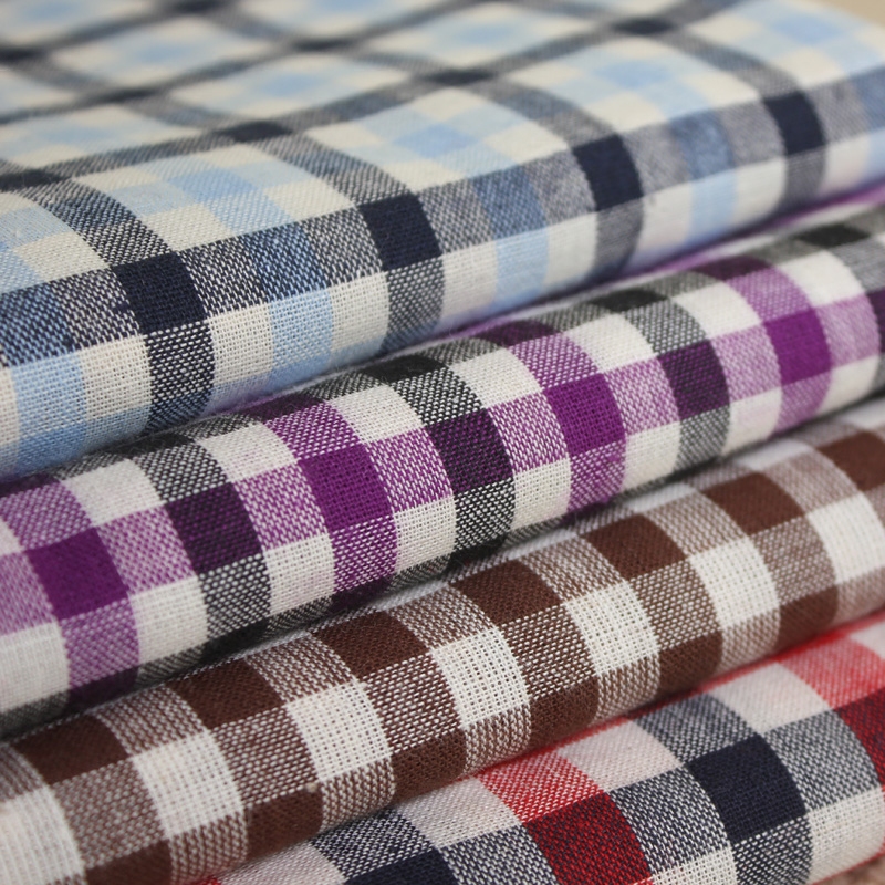 Pure Cotton Plaid Sheets Color Textured All-cotton Single Beds Single 136 * 210cm Dormitory Students Small Plaid