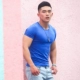 Mùa hè 2018 mới màu rắn cổ tròn áo thun nam tay ngắn Slim cơ co giãn cotton áo thun thể thao nam triều áo thun nam tay ngắn đen Áo phông ngắn