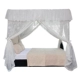 Tuỳ chỉnh thêu trắng giường rèm cửa lớp vỏ Đông Nam gió Mỹ Shaman Trung Quốc bốn cột giường có màn lưới sợi giường manti - Bed Skirts & Valances Bed Skirts & Valances