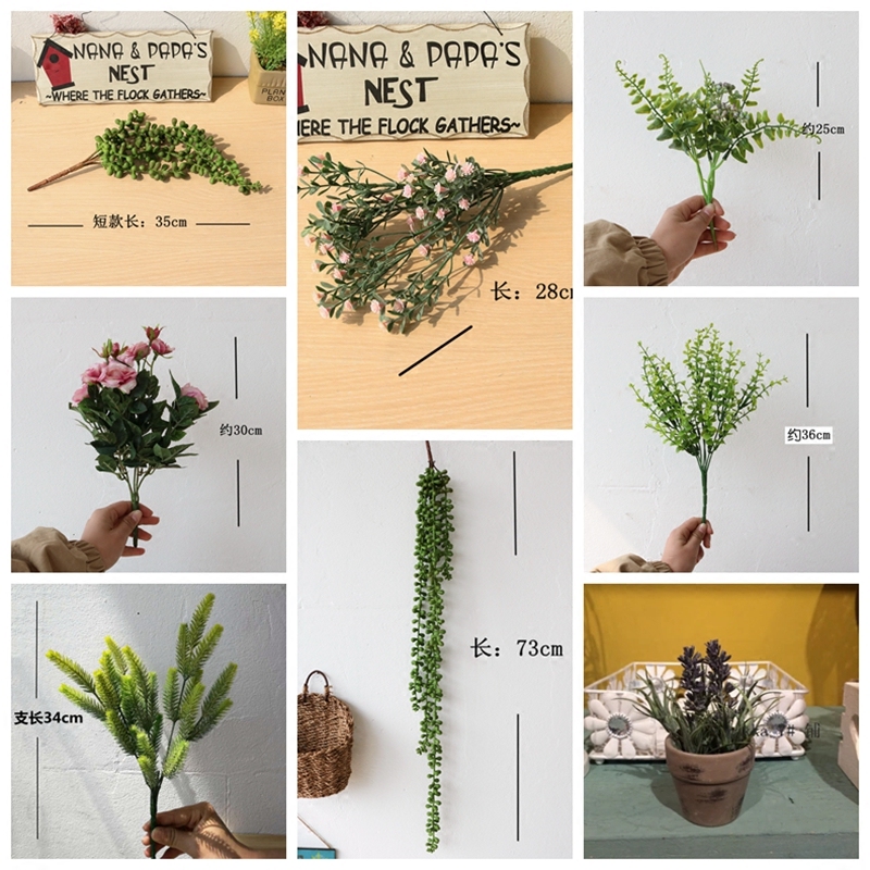 Creative simulation flower green plant DIY floral arrangement Indoor desktop bonsai potted home decoration plant decoration