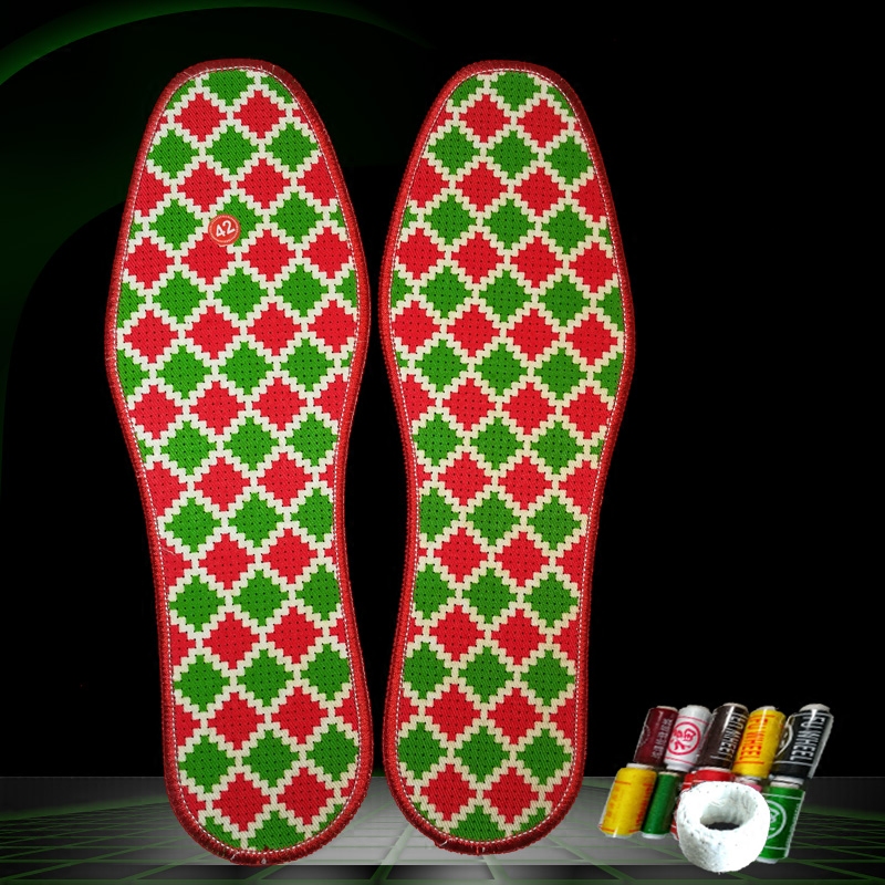 Cross embroidered insole for men and women Manual Na Pinhole Printed Pure Cotton Semi-finished Products With Wire Geometric Figure Deodorant Breathable Full Embroidered