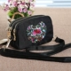 Hân Đồng thêu không thấm nước ví cầm tay túi xách nữ túi xách ba lớp thêu tay dây kéo túi mini crossbody - Ví tiền Ví tiền