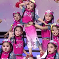 Phong cách Xiaohe thứ chín trên trang phục hoa trẻ em quần áo khiêu vũ cô gái cổ điển biểu diễn vũ điệu mới - Trang phục trang phục động vật biển cho bé yêu