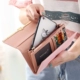 2019 mới dài ví in thời trang sinh viên túi ly hợp nữ mẫu đơn giản ví màu rắn Hàn Quốc