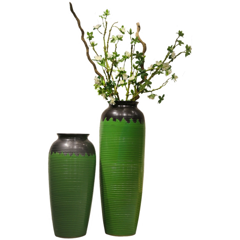 New Chinese style of large vase jingdezhen hotel villa simulation flower adornment is placed between example big flower flower