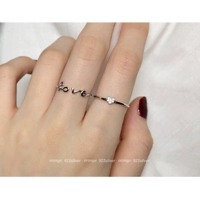 Mặc cả hai bên! Hàn Quốc s925 sterling bạc tình yêu tình yêu mở nhẫn nhẫn tinh tế dễ thương khí tiết nữ quà tặng nhẫn lông đuôi voi