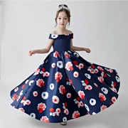 Người mẫu catwalk tổ chức trang phục trẻ em ăn mặc hoa cô gái sợi buổi tối cô gái tutu váy sinh nhật piano