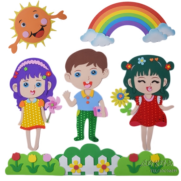 Primary school Kindergarten Classroom Cultural walls Children boys students boys students less First members decorate boys' girl wall sticker