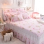 Khăn trải giường bằng vải cotton phong cách chăn bông trải giường đơn mảnh chống trượt 1,5 m 1,8m nệm nệm váy giường