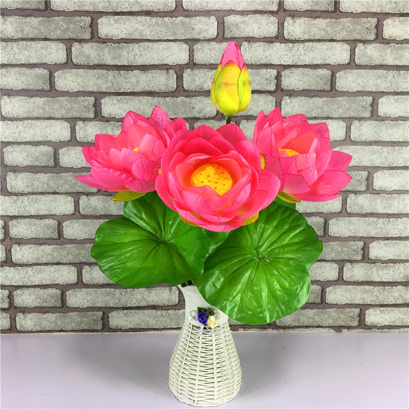 Special price emulation lotus lotus flower for the Buddha small suit plastic fake flower small potted plant home decoration pendulum piece