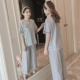 Tháng quần áo mùa hè mỏng phần sau khi sinh đồ ngủ bà bầu cotton quần áo cho con bú mùa hè phần mỏng cho ăn quần áo dịch vụ nhà hộ sinh - Giải trí mặc / Mum mặc quần lót bầu Giải trí mặc / Mum mặc