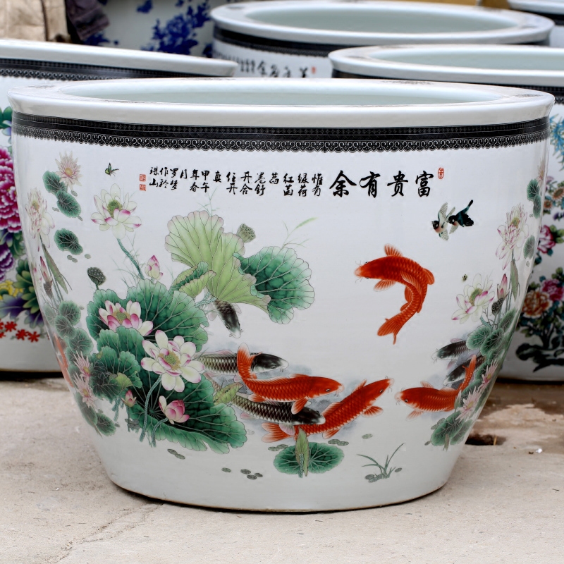 Jingdezhen ceramic aquarium well - off furnishing articles sitting room courtyard and landing the tortoise cylinder, a goldfish bowl