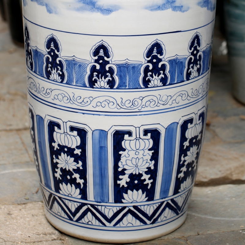 Jingdezhen ceramic hand - made splendid sunvo landing quiver home sitting room hotel Chinese big vase furnishing articles