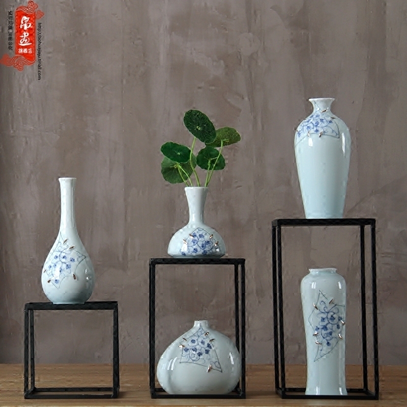 Jingdezhen ceramics flower implement Chinese penjing flower arranging, small white porcelain wine crafts home decoration