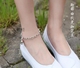 S925 sterling bạc retro Thái bạc cá tính dày vòng chân nam nữ thời trang Hàn Quốc năm sinh hoàng đạo để gửi bạn bè lắc chân vàng trắng Vòng chân