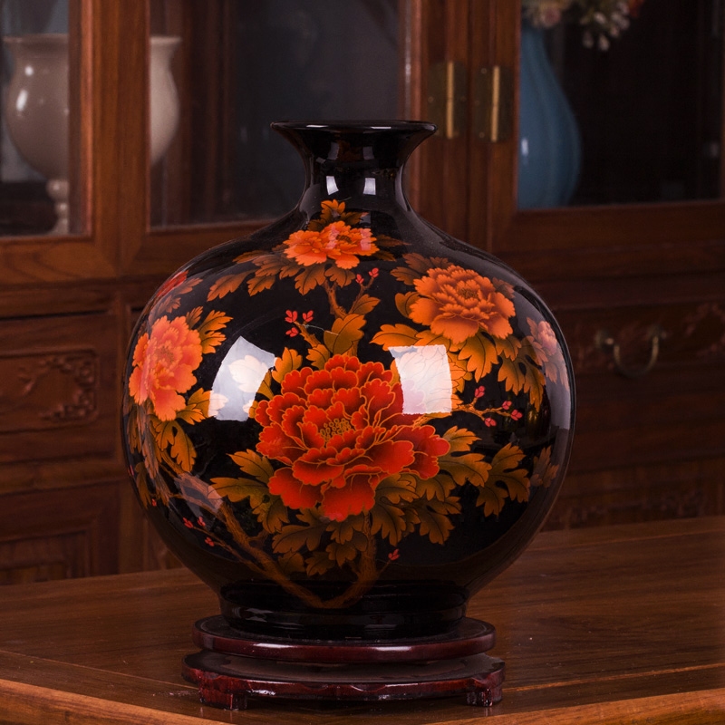 Jingdezhen ceramic ware vase is I and contracted sitting room flower arranging handicraft furnishing articles rich ancient frame decoration decoration