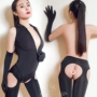 Sexy High Cross One Piece Bikini High Đàn hồi Slim Slim Bộ đồ lót trong suốt đồ bơi liền thân