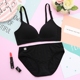 Ngọt ngào tất cả cotton không vòng thép siêu mỏng đồ lót bộ áo ngực gợi cảm cô gái áo ngực nhỏ tụ tập học sinh trung học bikini đi biển đẹp Bộ đồ lót