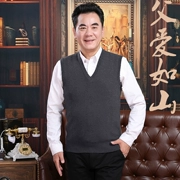 Áo len cổ lọ nam cổ chữ V không tay