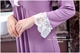 Mùa xuân và mùa thu kích thước lớn gợi cảm V-cổ cotton dài váy ngủ nữ dài tay ren công chúa đồ ngủ váy dài váy mặc nhà mùa hè Đêm đầm