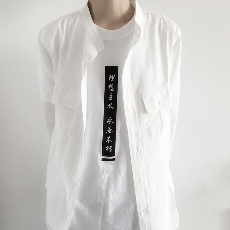 衣疫 立领防晒白色衬衫薄款长袖衬衫防晒外套