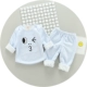 Quần áo bé trai mùa xuân cho bé sơ sinh cộng với nhung ấm áp hai mảnh phù hợp với quần áo bé trai mùa xuân và mùa thu mẫu 0-1-2-3-4 tuổi Phù hợp với trẻ em
