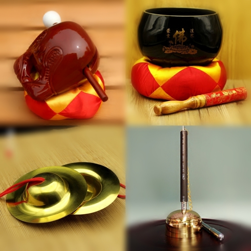 Buddhist Supplies Pure Copper Telescopic Seduce of Bronze Chime Stones of Bronze Chime Stones Large and Wooden Fish Stalls for Study Aids Pendulum Pieces