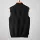 Mùa xuân nam vest cao cấp đan thời trang vest nam đứng cổ áo Slim vest ấm áp Vest giản dị