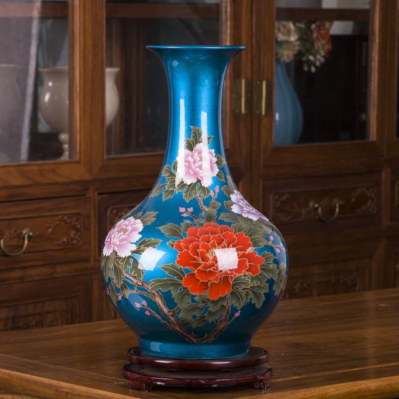 Jingdezhen ceramic ware vase is I and contracted sitting room flower arranging handicraft furnishing articles rich ancient frame decoration decoration