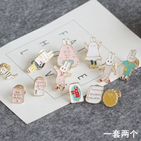 Nhật Bản và Hàn Quốc Harajuku dễ thương trâm thỏ thỏ huy hiệu phim hoạt hình cardigan pin khóa trâm túi pin huy hiệu phụ kiện cài áo vest nữ