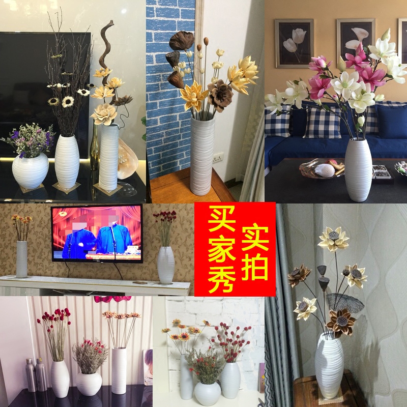 Jingdezhen ceramic table dry flower vase modern creative floral outraged white household act the role ofing is tasted furnishing articles in the living room